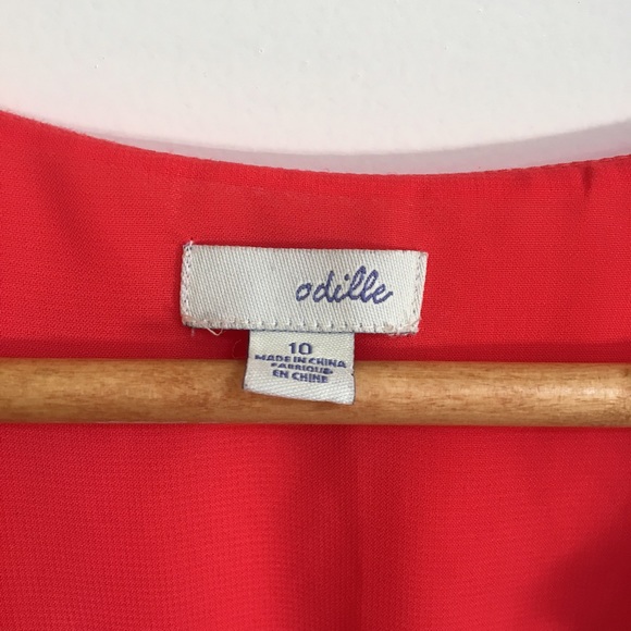 Anthropologie Odille Coral Vintage Inspired Top 10 - Picture 4 of 8